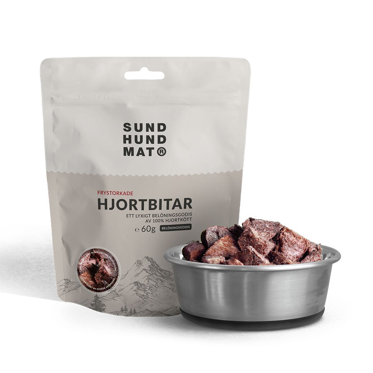 Sund Hundmat Frystorkade Hjortbitar 60g